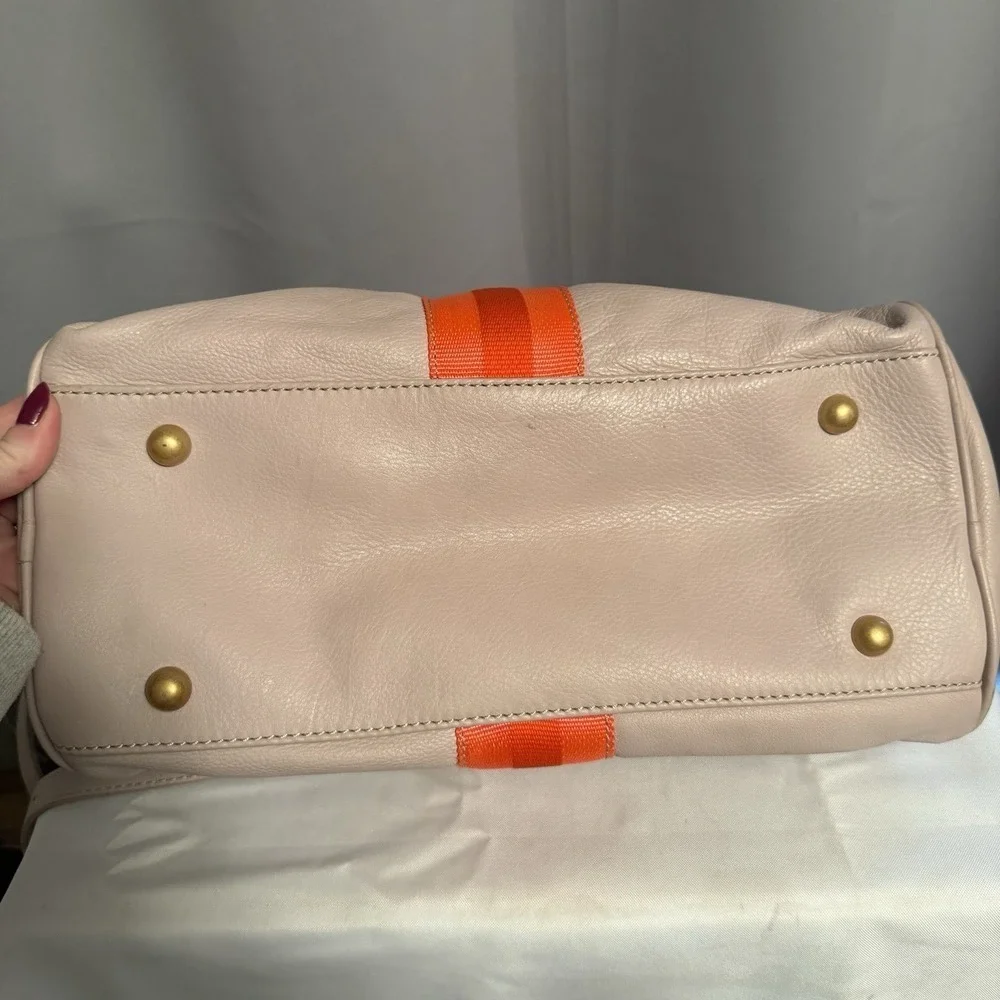 J.Crew Collection Spritzer-Stripe Satchel Lavender Orange Speedy Bag Madewell
